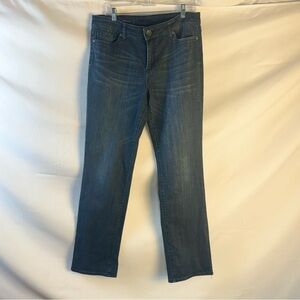 Kut Jessica Straight Leg Jeans Dark Blue Denim size 10